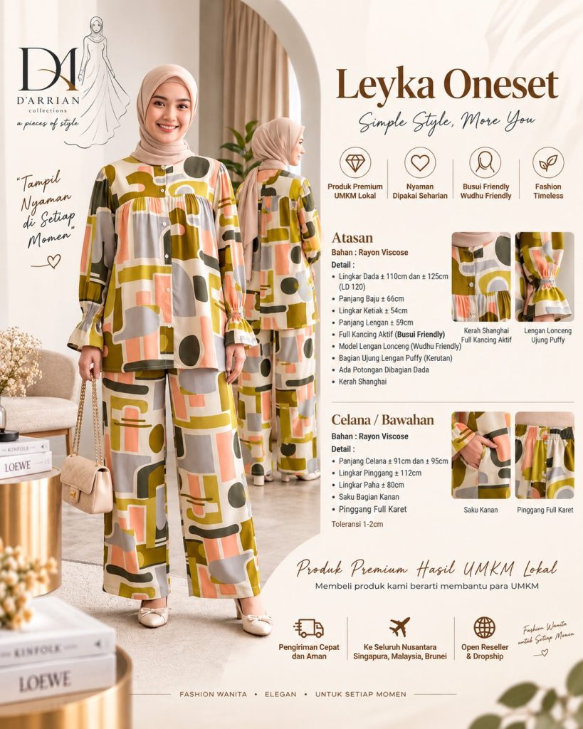 Leyka Oneset By D’Arrian Rayon Viscose Premium All Size
