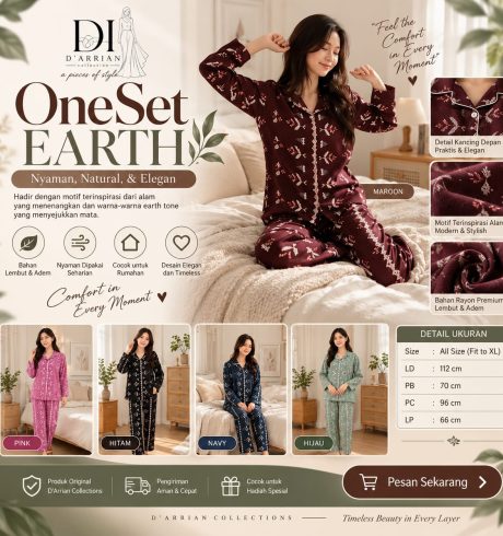 D’Arrian Oneset Earth Rayon Premium All Size