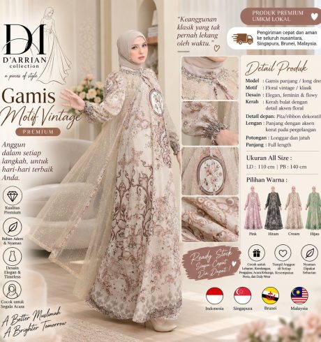 New Comer D’Arrian Valerie Dress Motif Vintage Premium